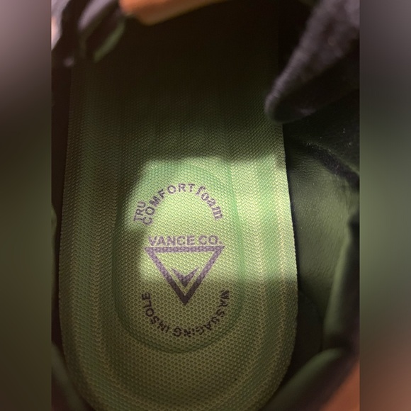 Vance Co men’s Aydon black vegan leather street sneakers, size 13W - Picture 3 of 9